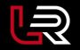 Les lettres stylisées "L" en rouge et "R" en blanc sont entrelacées sur un fond noir, créant un logo moderne et minimaliste.