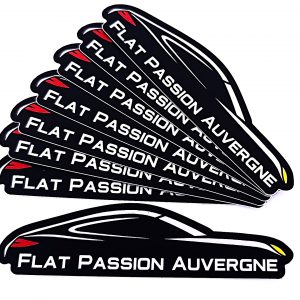 Autocollant Flat Passion Auvergne noir